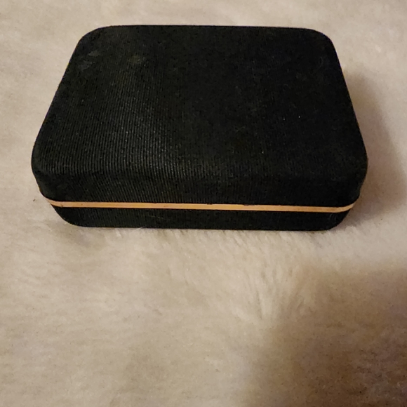 Men's Swank Silver toned with sapphires cuff links and tie tack set NEW - Picture 4 of 4